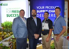 Kim Smith, Rob Lynch and Juan Torres of Robinson Fresh are joined by Jeff Stachelek of Albert Bartlett USA.